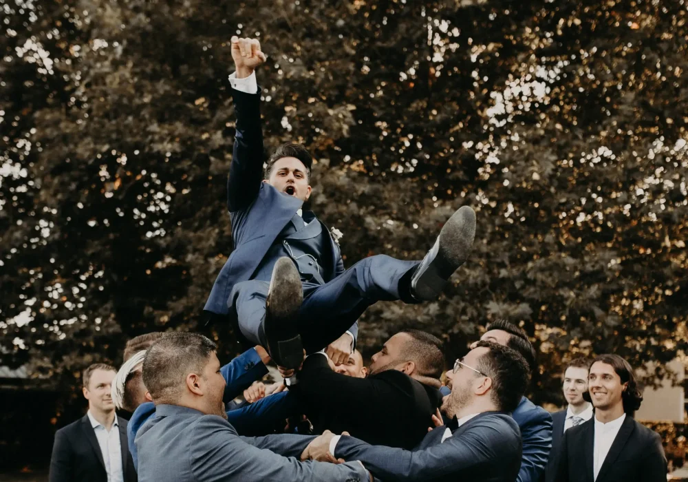 Freie Trauung Paar Trauredner Patrick Hochzeit Party Bräutigam